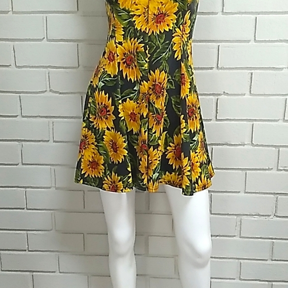 Sunflower Mini Tie Back Sundress..       See Measurements. - Picture 3 of 8